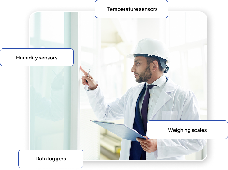 Validation Engineer checking temperature mapping equipment