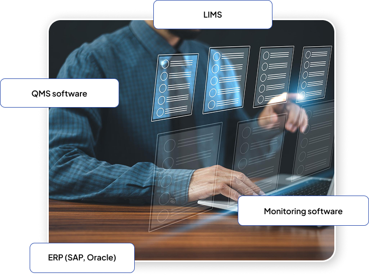 Validation Engineer checking temperature mapping equipment